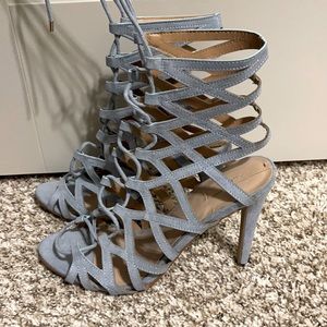 New Aldo sz 8.5 blue suede tieup gladiator sandals